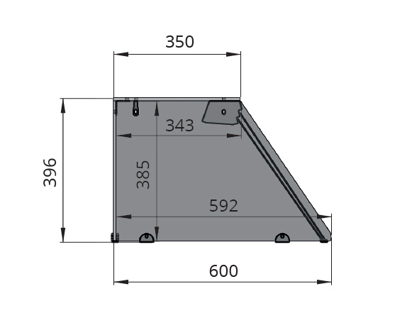 Skyrainbow Glasaufsatz kurz, Klarglas, gerade kpl. für THBM128