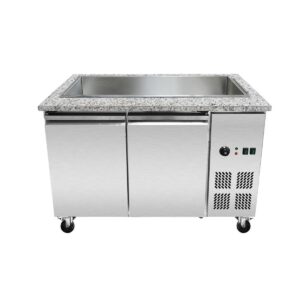 Skyrainbow SNACK-Line Bain-Marie Theke 3x GN1/1, Granit rosa-grau, 123x82x85,5