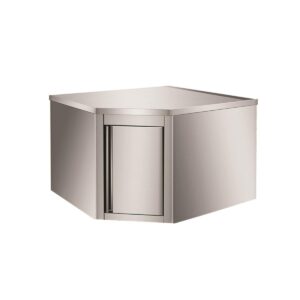 Skyrainbow Wandhängeschrank aus Edelstahl, Eckmodul, für Schränke Bautiefe 400, 700 x 700