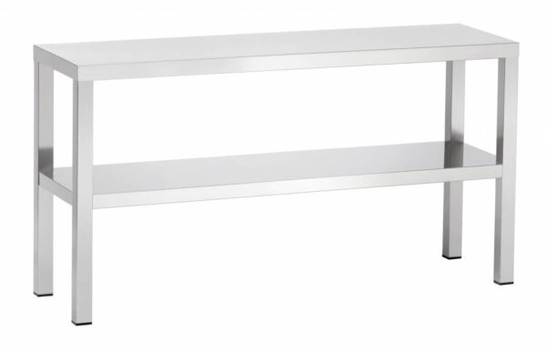 A&S Gastro Edelstahl Aufsatzboard 2-Etagen | Bautiefe 400 mm | AISI 304