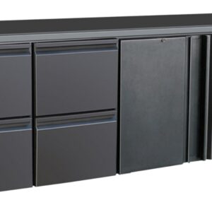 A&S Gastro Flaschenkühltisch I 698L I 2 Türen / 4 Schubladen I BBC440