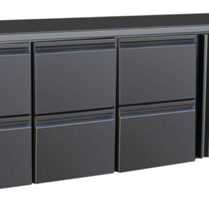 A&S Gastro Flaschenkühltisch I 698L I 1 Tür / 6 Schubladen I BBC460