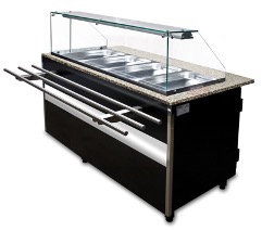 Igloo Kühltheke Gastroline mit Tablett Rutsche | 726 Liter Volumen | 2500x900x850  mm