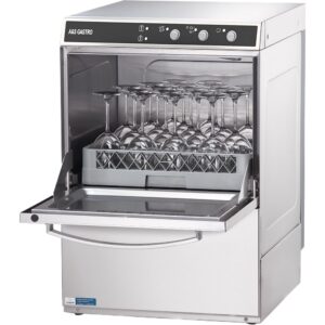 A&S Gastro Gläserspülmaschine Universal inkl. Klarspülmitteldosierpumpe und Reinigerdosierpumpe und Ablaufpumpe | 230 V, 2,77 kW | 415x530x665 mm