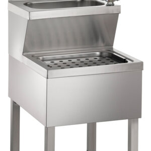 A&S Gastro Handwasch-Ausgussbecken-Kombination Edelstahl Bautiefe 700 mm