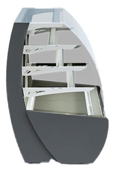 Igloo Kühltheke mit klappbarer Frontverglasung | 715 Liter Volumen | 1405x960x1360 mm – Bild 2