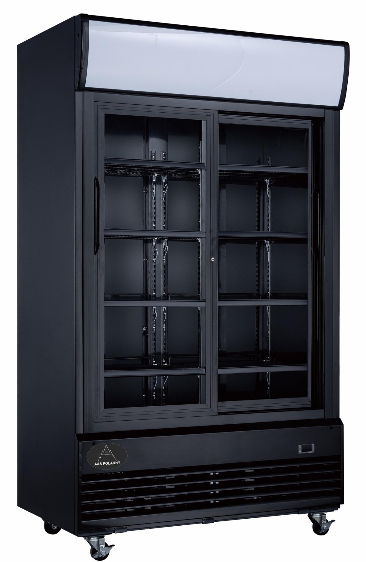 A&S Gastro Flaschenkühlschrank 1000 L 1200x730x2036 mm, schwarz, Schiebetüren 1 A&S Gastro Flaschenkühlschrank 1000 L 1200x730x2036 mm, schwarz, Schiebetüren