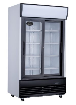 A&S Gastro Flaschenkühlschrank 1000 L 1200x730x2036 mm, weiß, Schiebetüren