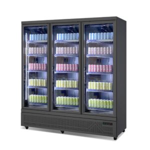 A&S Gastro Getränkekühlschrank Kühlschrank 1880 x 710 x 200 mm 1600 Liter; 3 Glastüren / Flügeltüren