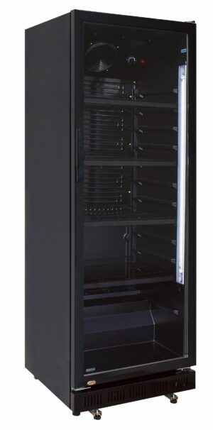 A&S Gastro Flaschenkühlschrank 230 L  530x635x1442 mm, schwarz
