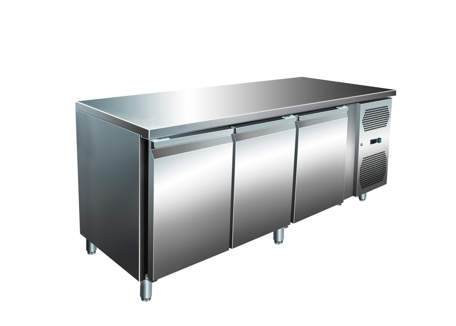 A&S Gastro VIP Kühltisch mit 3 Türen -2 bis +8°C 1.795x700x860 mm