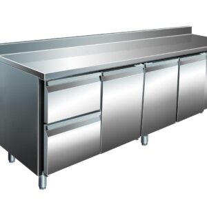 A&S Gastro VIP Kühltisch mit 1x 2 Schubladen und 3 Türen -2 bis +8°C 2.230x700x960 mm