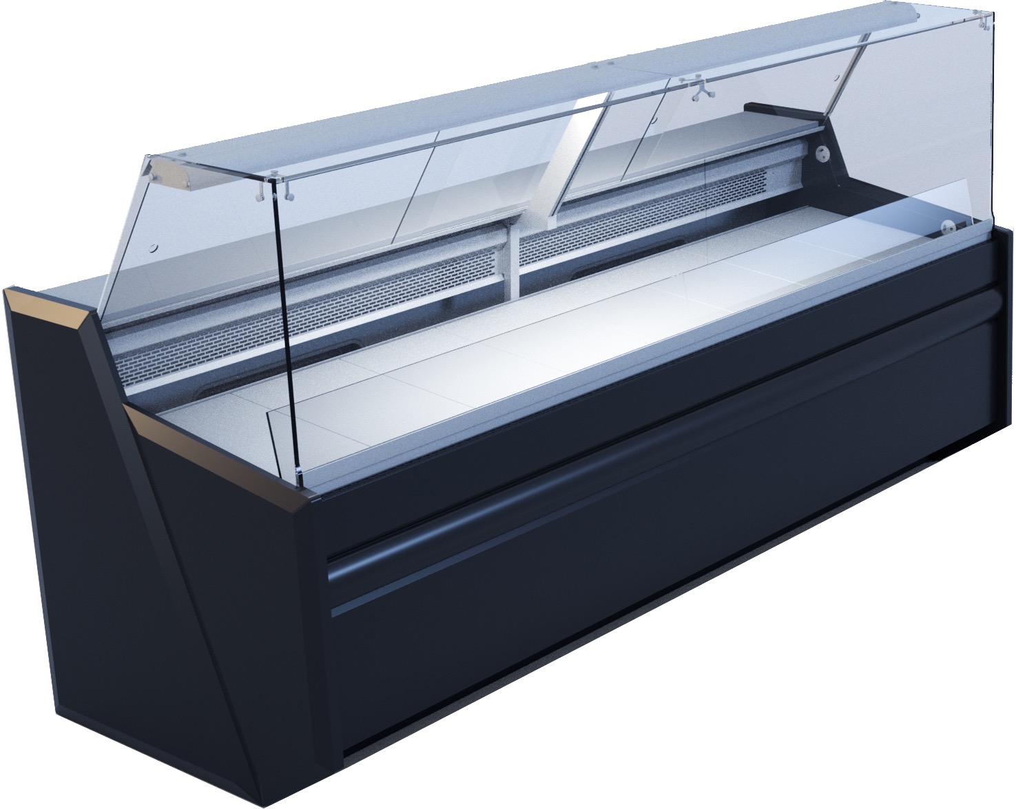 Igloo Kühltheke Deep mit gerader Frontverglasung | Dynamische Kühlung | 270 Liter Volumen | 1700x860x1220 mm