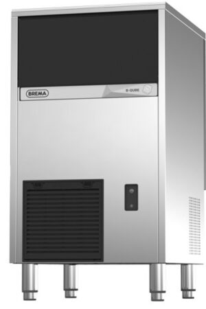 Brema Eiswürfelbereiter mit Ablaufpumpe | Eisproduktion: ca. 48 kg / 24 Stunden| Luftkühlung | R290, 450 W | 497x592x797 mm