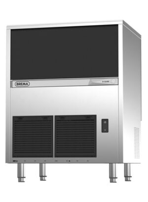 Brema Eiswürfelbereiter mit Ablaufpumpe | Eisproduktion: ca. 72 kg / 24 Stunden| Luftkühlung | R290, 590 W | 735x603x850mm