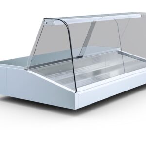 A&S Gastro Kühlaufsatztheke mit schräger Auslage |  260 Liter Volumen | 1500x945x710