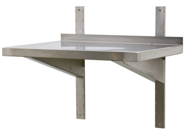 A&S Gastro Edelstahl Wandboard mit Aufkantung | Bautiefe 400 mm | AISI 304