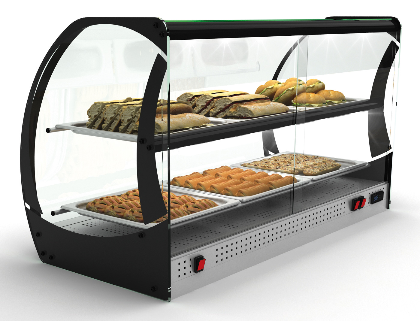 Neumärker Warmhaltevitrine Honda 6x 2/3 GN x 20 mm – Bild 3