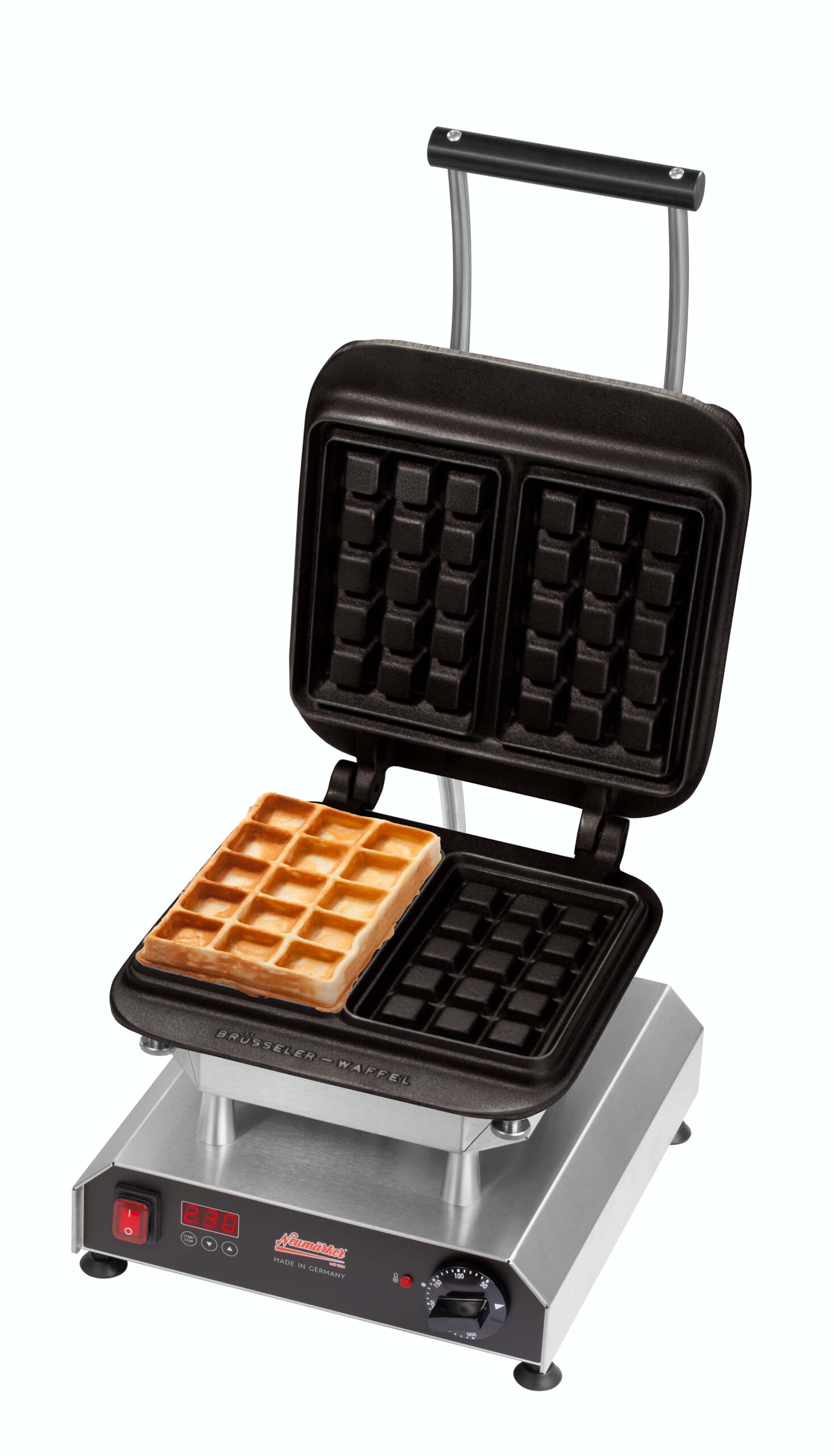 Neumärker Neumärker Waffeleisen Thermocook® inkl. Brüsseler Waffel Wechselplatten (Gusseisen antihaftbeschichtet)