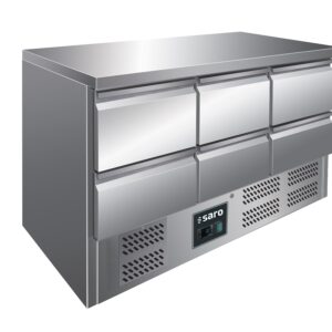 SARO Kühltisch, 6Schubl., VIVIA S 903 S/S TOP 6x 1/2 GN