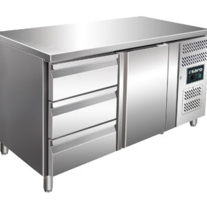 SARO Kühltisch, Tür+1x 3er Schubladenset, KYLJA 2130 TN