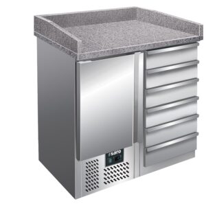 SARO Pizzatisch, 1 Tür+ 6 Schubladen, Modell PZ 4001