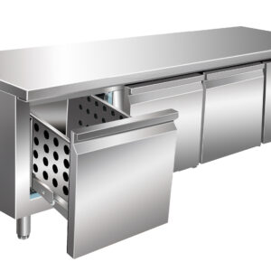 SARO Unterbaukühltisch, 3 Schubladen, UGN 3100 TN-3S