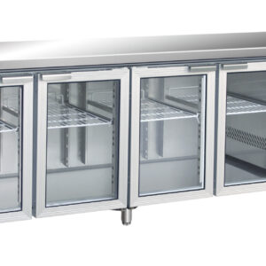 SARO Kühltisch, 4 Glastüren, Modell GN 4100 TNG