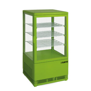 SARO Mini-Umluftkühlvitrine, 68 L, Modell SC 70 grün