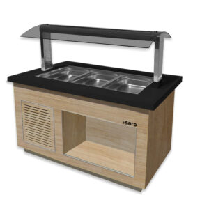 SARO Heißes Buffet f.3x 1/1GN, PREMIUM LINE SB-H130 OAK