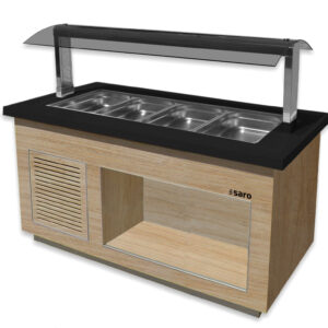SARO Heißes Buffet f.4x 1/1GN, PREMIUM LINE SB-H170 OAK