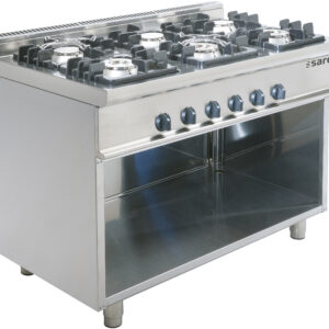 SARO Gasherd mit offenem Unterbau Modell E7/KUPG6BA