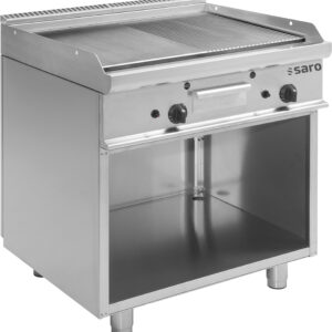 SARO Gas-Griddleplatte, offener Unterbau, E7/KTG2BAM