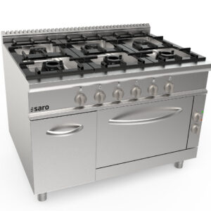 SARO Gasherd+Elektroofen, 6 Brenner, Modell LQ/CUG6NE