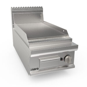 SARO Gasgriddleplatte, Tischgerät, gerillt, LQ/FTG2BBR