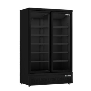 SARO Kühlschrank, 2 Glastüren, GTK 1000 PRO - schwarz