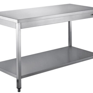SARO Edelstahltisch zerl. Unterblatt - B 1500 x T 700mm