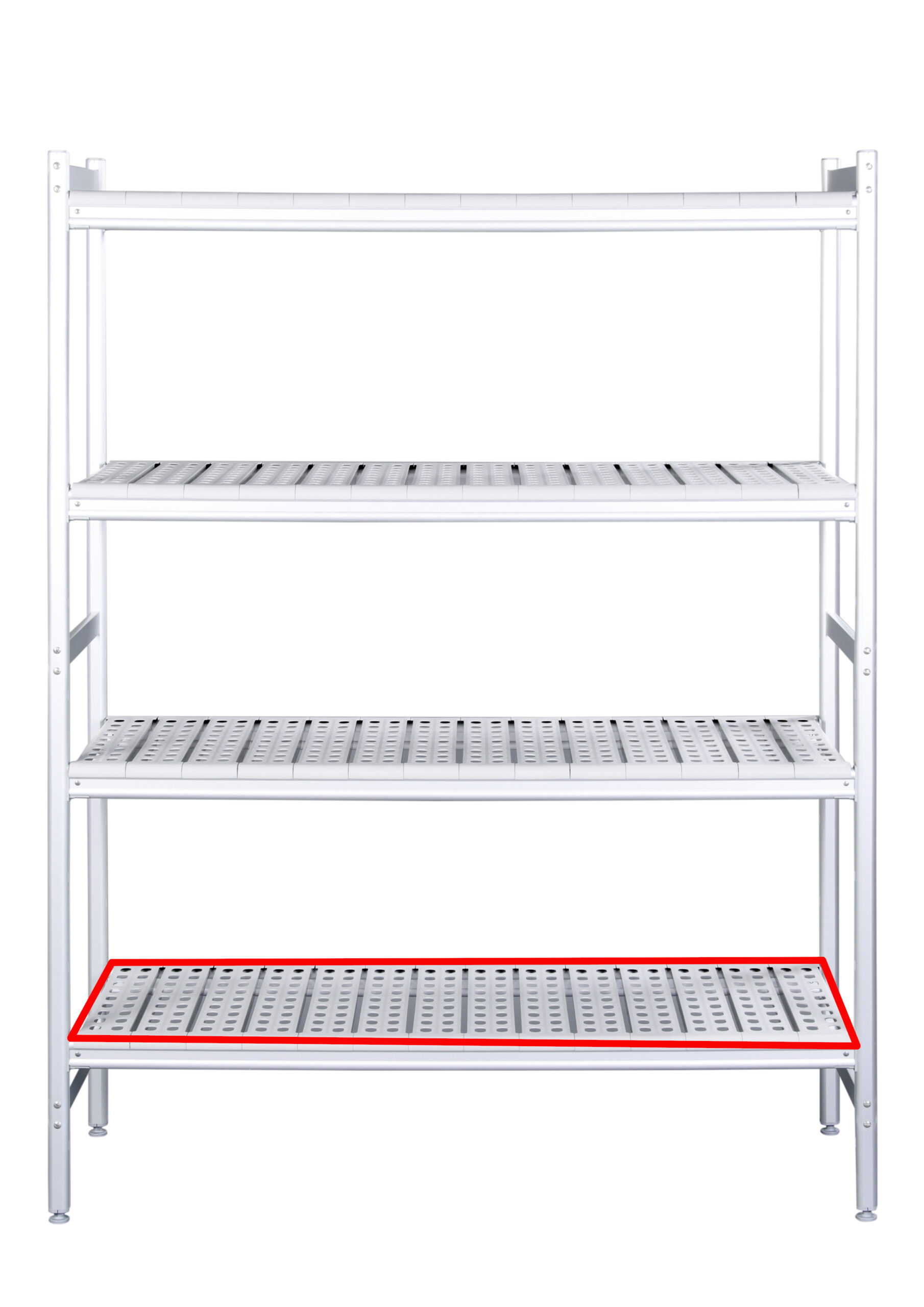 SARO Alu- Regalboden mit Kunstoffrosten 373 x 1330 mm