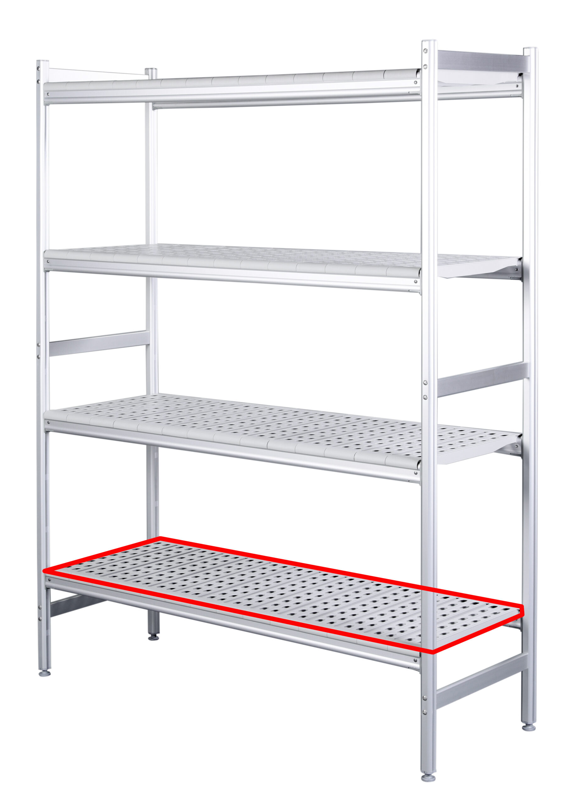 SARO Alu- Regalboden mit Kunstoffrosten 373 x 708 mm – Bild 2