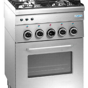 SARO Gasherd+Ofen+Grill, 4 Brenner, 600 Line, G4SF6