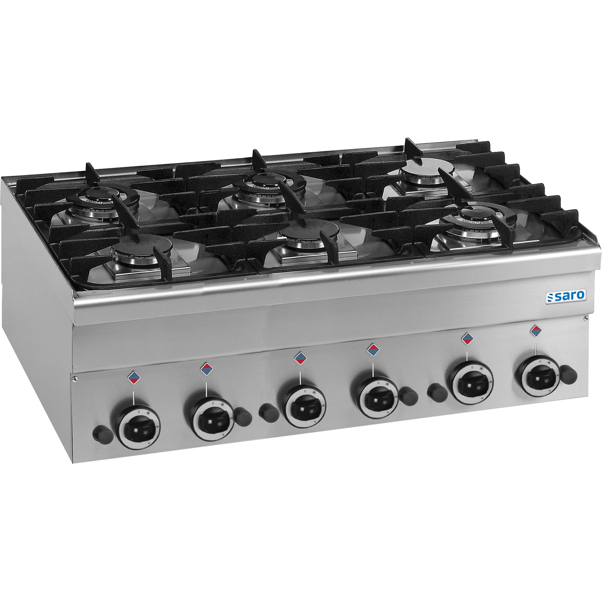 SARO Gasherd, 6 Brenner, Auftisch, 600 Line, G6S6
