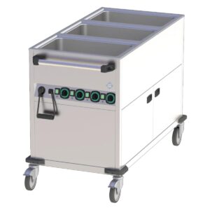 RM Gastro Bain-Marie-Wagen-Fahrbar 3x GN 1/1
