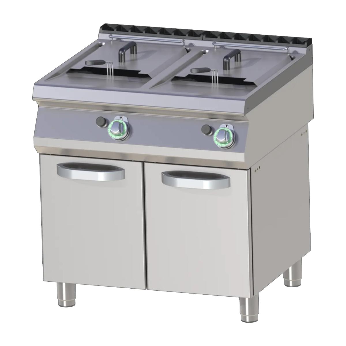 RM Gastro Thermik Serie 700 I Gas-Fritteuse mit Unterschrank I FE-780/17G