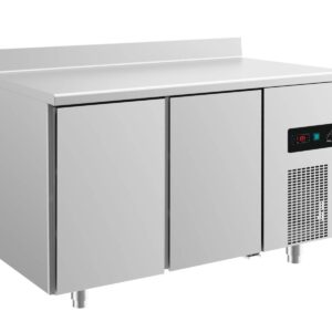 A&S Gastro Kühltisch -2 bis +8°C 1400x700x850mm mit 2 Türen u. Aufkantung