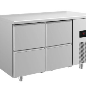 A&S Gastro Kühltisch -2 bis +8°C 1400x700x850mm mit 2x zwei Schubladen