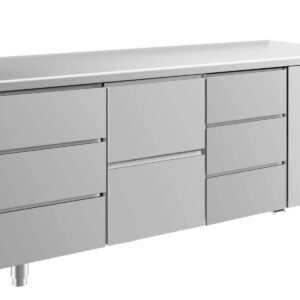 A&S Gastro Kühltisch -2 bis +8°C 1865x700x850mm mit 1x zwei Schubladen und 2x drei Schubladen