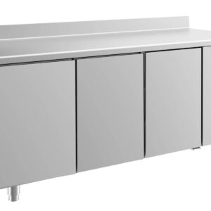 A&S Gastro Kühltisch -2 bis +8°C 1865x700x850mm mit 3 Türen u. Aufkantung