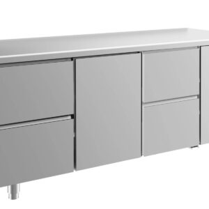 A&S Gastro Kühltisch -2 bis +8°C 1865x700x850mm mit 1x Tür und 2x zwei Schubladen