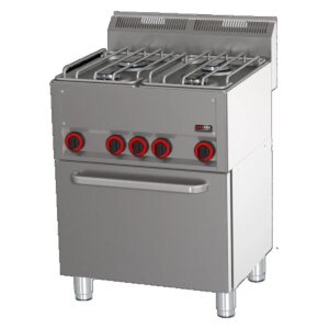 RM Gastro Thermik Serie 600 I Gasherd mit Elektrobackofen I SPT-60GL