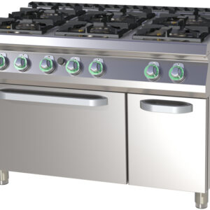 RM Gastro Thermik Serie 700 I Gasherd mit Elektro-Backofen I SPT-780/21GE